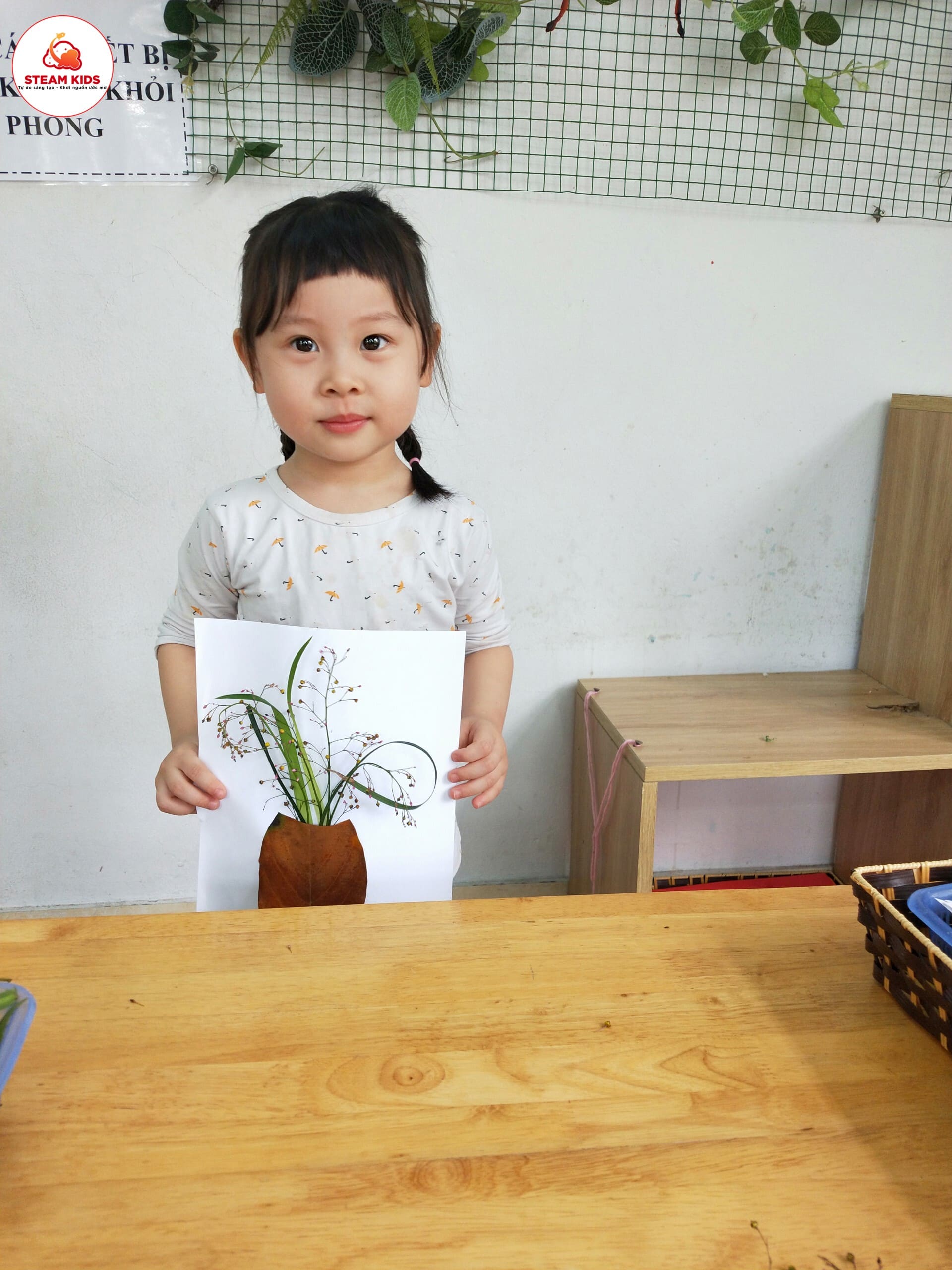 Tạo Hình Từ Lá Cây Của Lớp Steam 6 Tạo Hình Từ Lá Cây Của Lớp Steam 6 - Trường Mầm Non STEAM KIDS