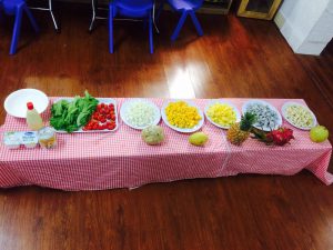 Cooking: Làm Salad Hoa Quả Lớp Steam 1 - Trường Mầm Non STEAM KIDS