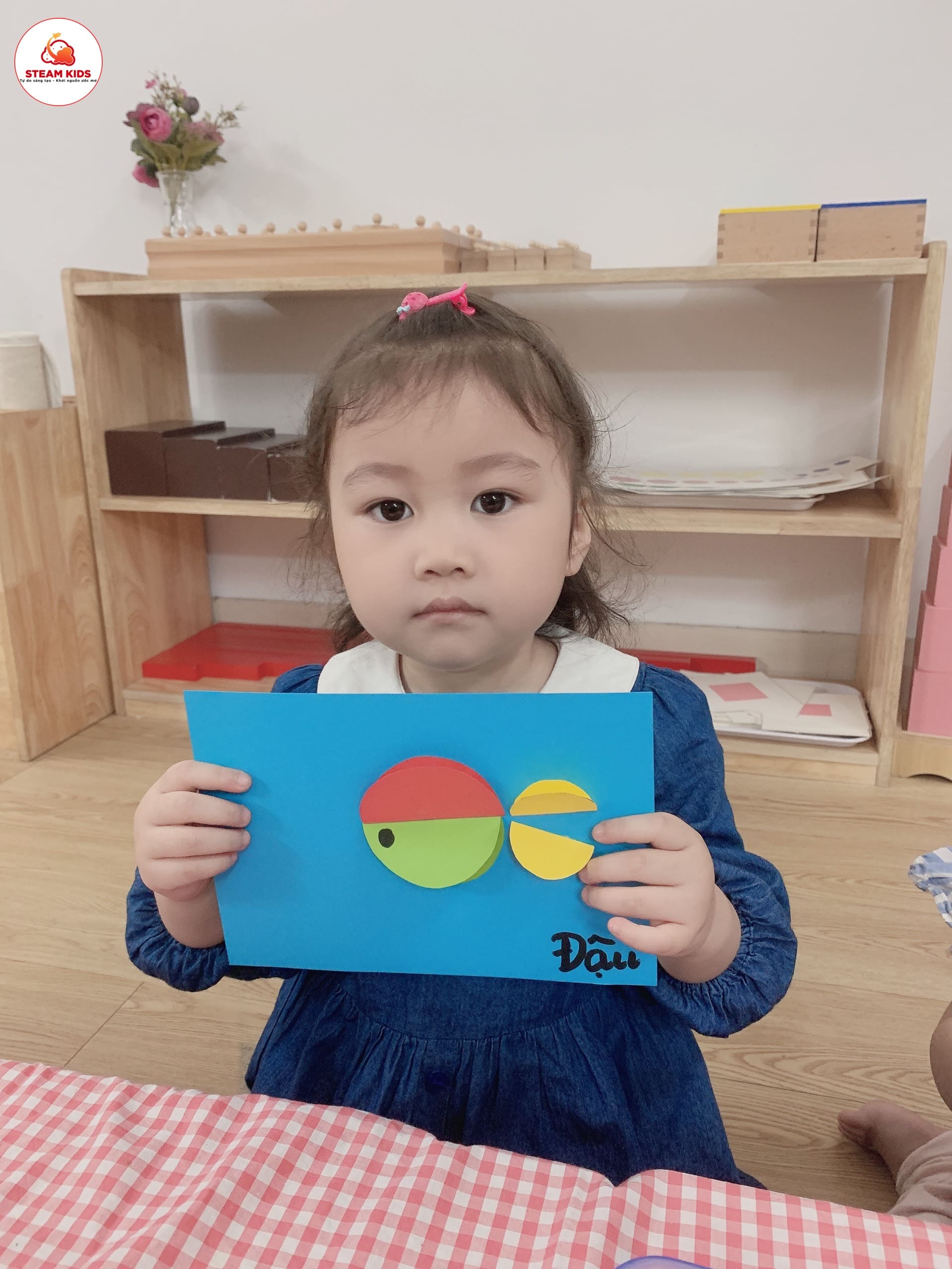 Thực Hành Mon: Làm Con Cá Bằng Giấy Lớp Steam 4 - Trường Mầm Non STEAM KIDS