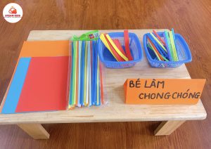 Hoạt Động làm Chong Chóng Doremon Lớp Steam 2 - Trường Mầm Non STEAM KIDS