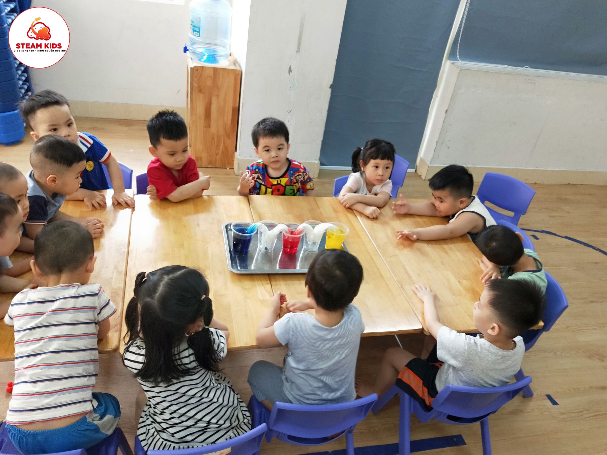 Thí Nghiệm: Sự Thấm Hút Của Giấy Lớp Steam 6 - Trường Mầm Non STEAM KIDS