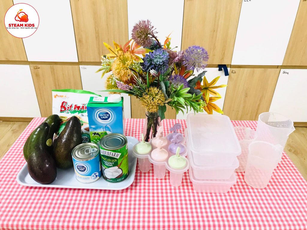 Cùng Lớp Steam 5 Trổ Tài Làm Kem Bơ - Trường Mầm Non STEAM KIDS