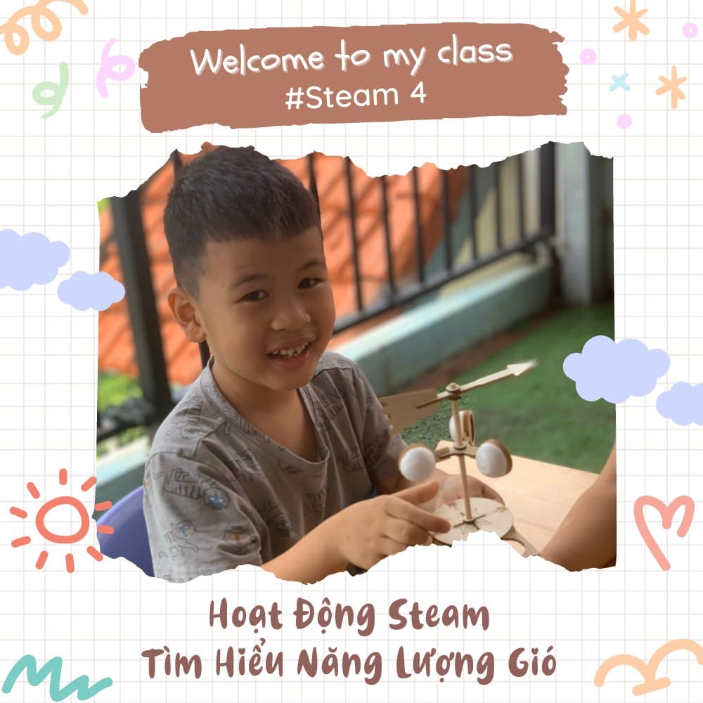 Hoạt Động Steam: Tìm Hiểu Về Nguồn Năng Lượng Gió - Trường Mầm Non STEAM KIDS