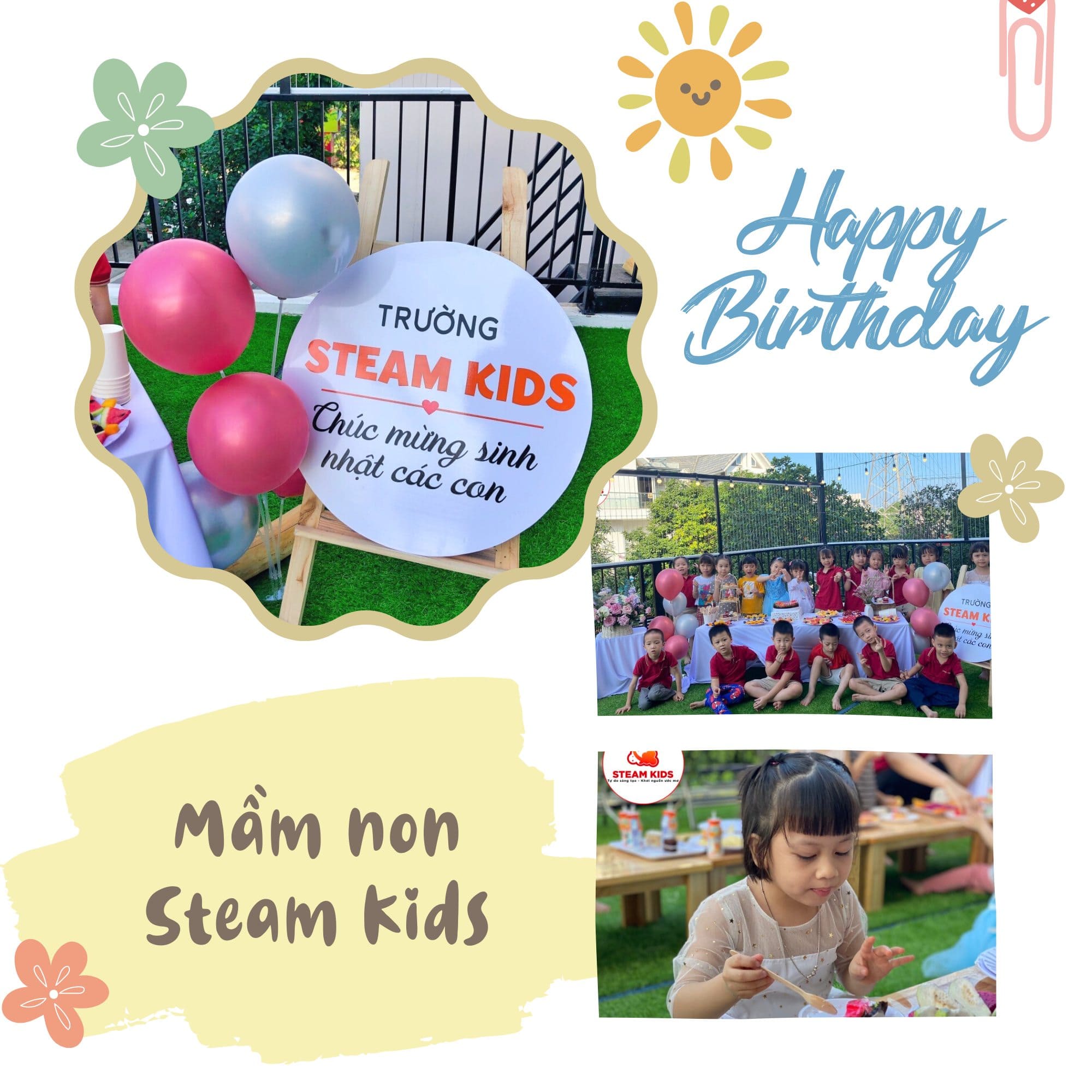 Bữa Tiệc Ấm Áp Mừng Sinh Nhật Các Bạn Nhỏ Tháng 11 - Trường Mầm Non STEAM KIDS