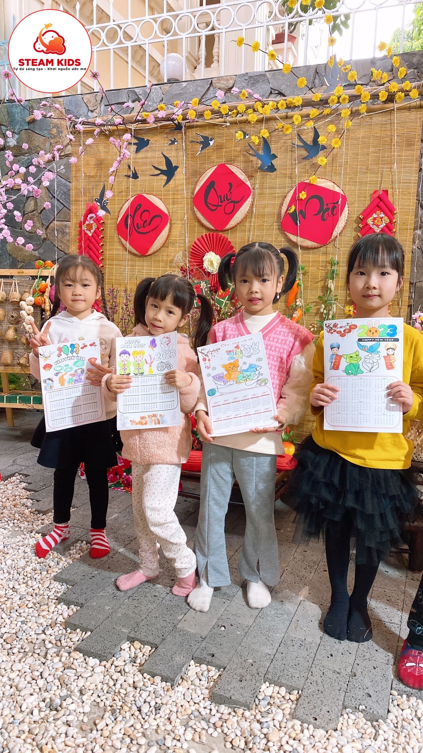 BÉ LÀM LỊCH TẾT QUÝ MÃO - Trường Mầm Non STEAM KIDS