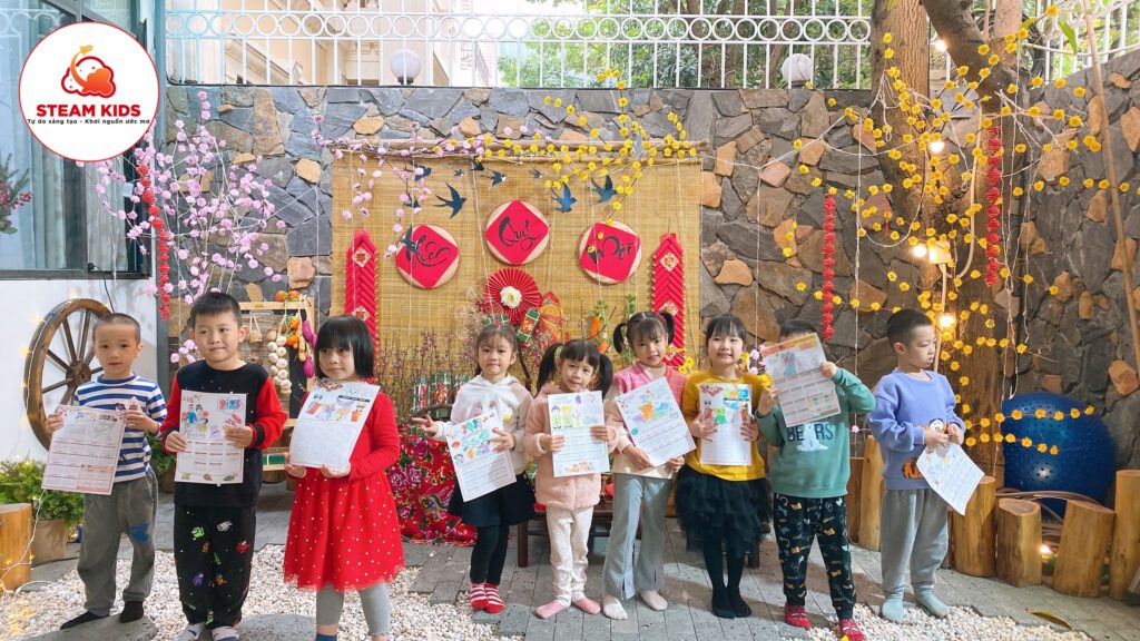 BÉ LÀM LỊCH TẾT QUÝ MÃO - Trường Mầm Non STEAM KIDS