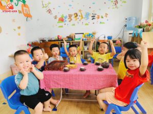 TRẢI NGHIỆM SPA STEAM KIDS - Trường Mầm Non STEAM KIDS