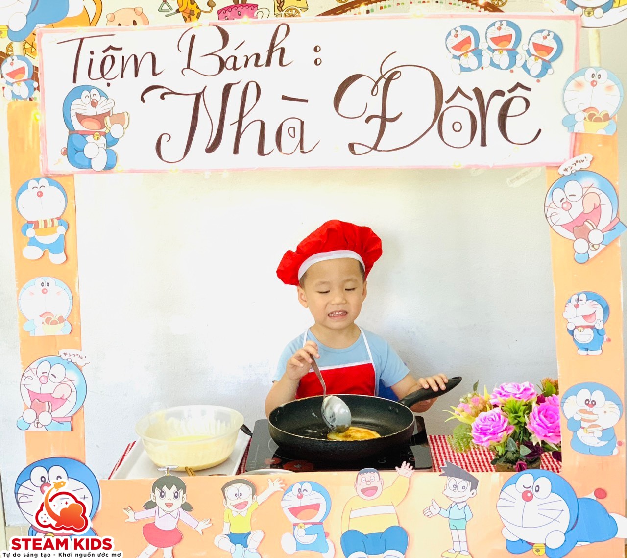 HOẠT ĐỘNG ẨM THỰC: “ BÉ LÀM BÁNH ĐÔ RÊ MON” HOẠT ĐỘNG ẨM THỰC: “ BÉ LÀM BÁNH ĐÔ RÊ MON” - Trường Mầm Non STEAM KIDS