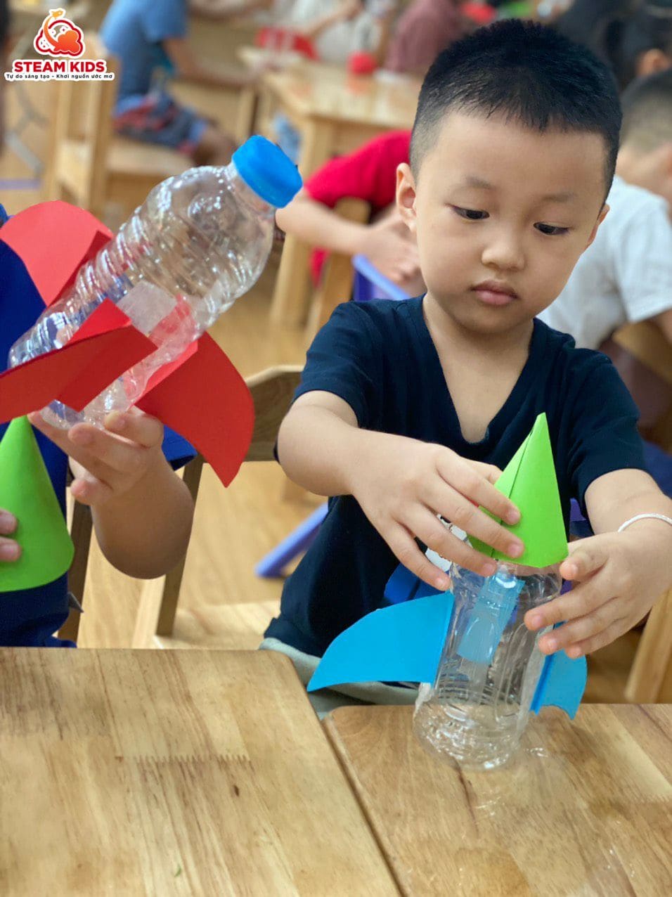 KHÁM PHÁ KHOA HỌC: SÁNG TẠO TÊN LỬA TỪ VỎ CHAI NHỰA KHÁM PHÁ KHOA HỌC: SÁNG TẠO TÊN LỬA TỪ VỎ CHAI NHỰA - Trường Mầm Non STEAM KIDS
