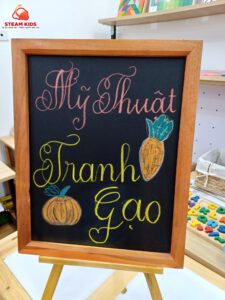 MỸ THUẬT SÁNG TẠO: TẠO HÌNH TRANH GẠO - Trường Mầm Non STEAM KIDS