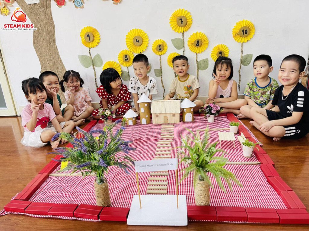 HOẠT ĐỘNG GÓC XÂY DỰNG: NGÔI TRƯỜNG CỦA BÉ HOẠT ĐỘNG GÓC XÂY DỰNG: NGÔI TRƯỜNG CỦA BÉ - Trường Mầm Non STEAM KIDS