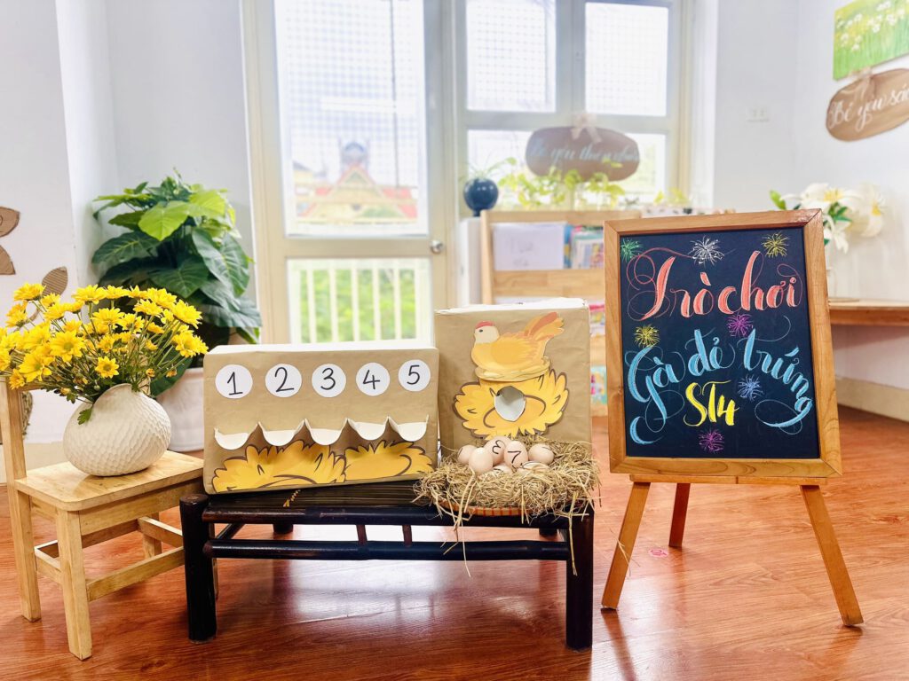 TRẢI NGHIỆM TRÒ CHƠI: GÀ ĐẺ TRỨNG - Trường Mầm Non STEAM KIDS