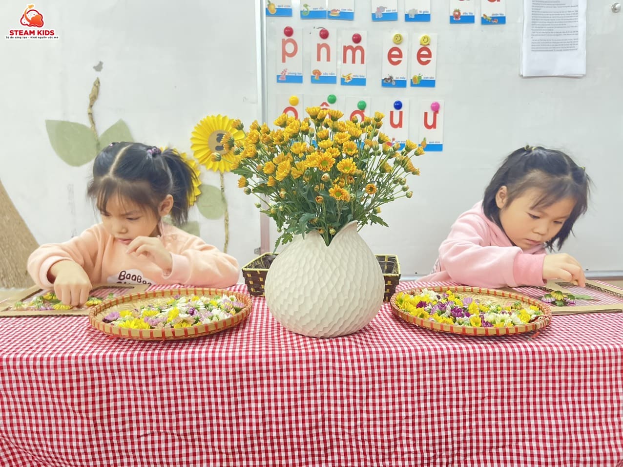 STEAM: SÁNG TẠO KHUNG ẢNH HOA STEAM: SÁNG TẠO KHUNG ẢNH HOA - Trường Mầm Non STEAM KIDS