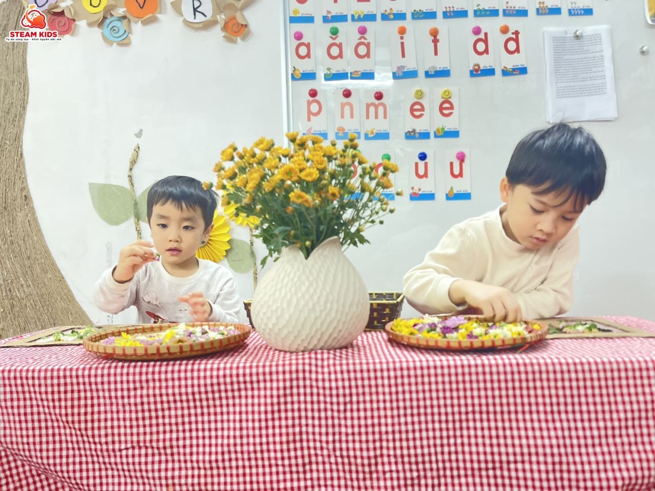 STEAM: SÁNG TẠO KHUNG ẢNH HOA STEAM: SÁNG TẠO KHUNG ẢNH HOA - Trường Mầm Non STEAM KIDS