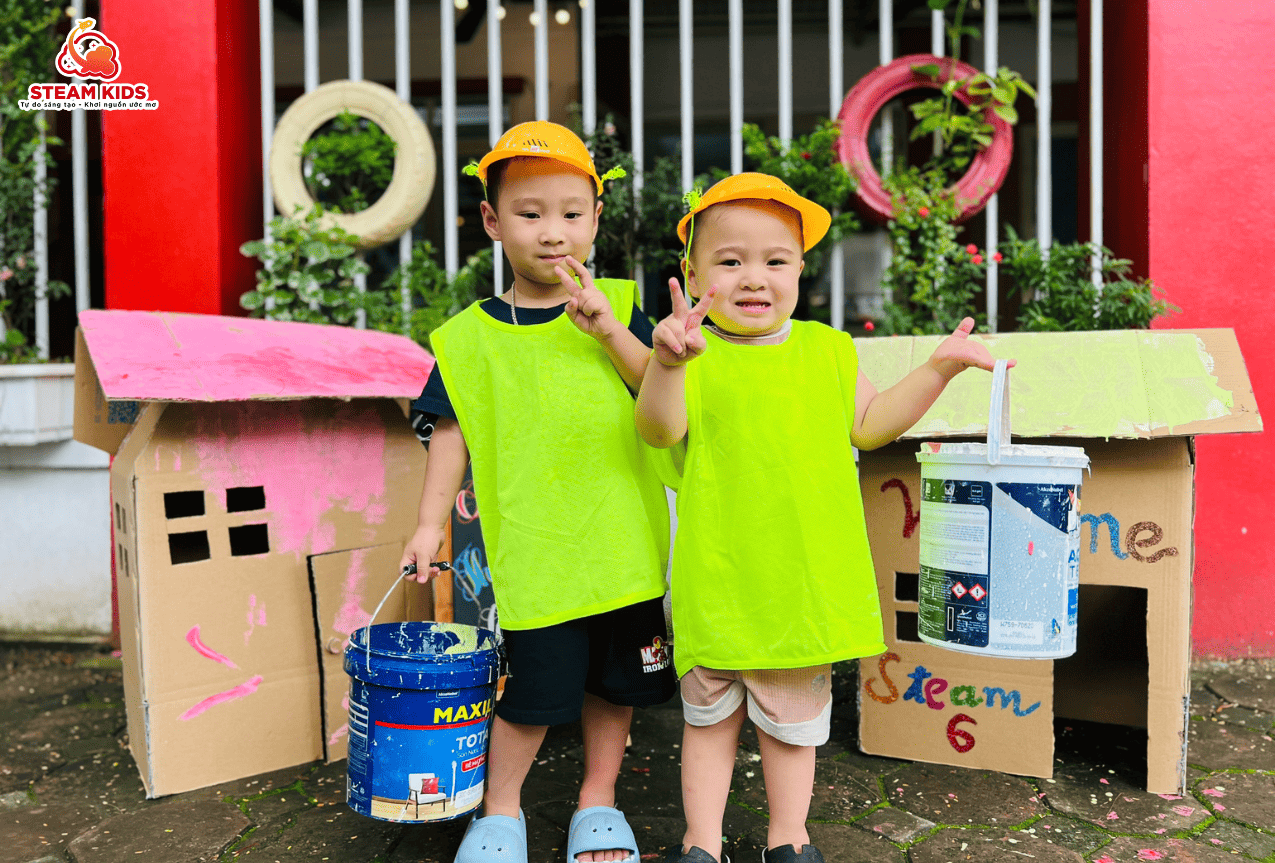HOẠT ĐỘNG TRẢI NGHIỆM: “THỢ SƠN TÍ HON” HOẠT ĐỘNG TRẢI NGHIỆM: “THỢ SƠN TÍ HON” - Trường Mầm Non STEAM KIDS