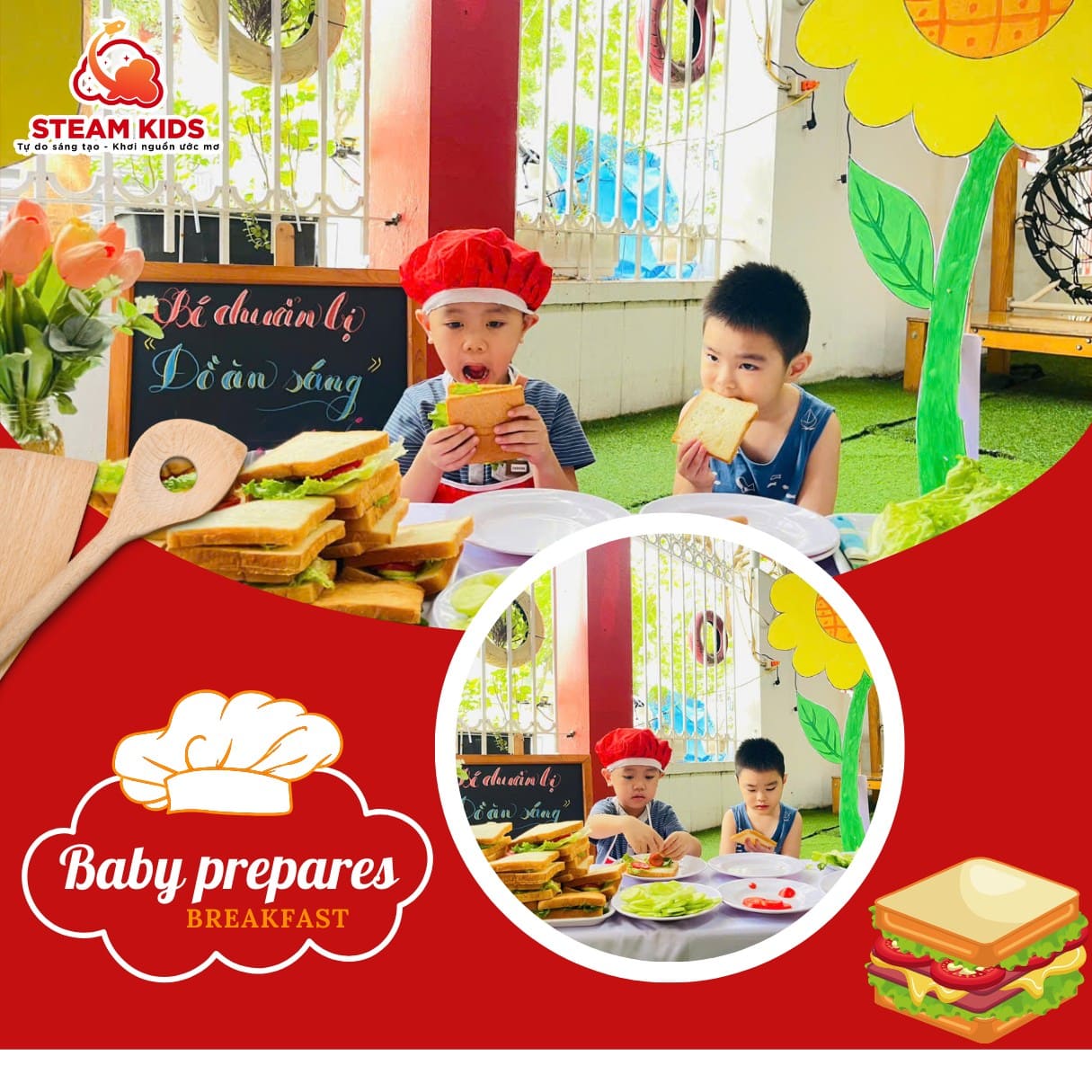 ĂN SÁNG CÙNG STEAM KIDS NÀO! - Trường Mầm Non STEAM KIDS