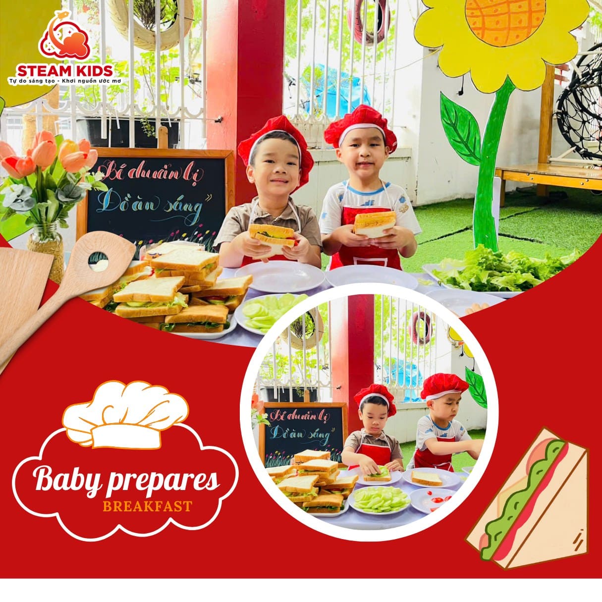 ĂN SÁNG CÙNG STEAM KIDS NÀO! - Trường Mầm Non STEAM KIDS