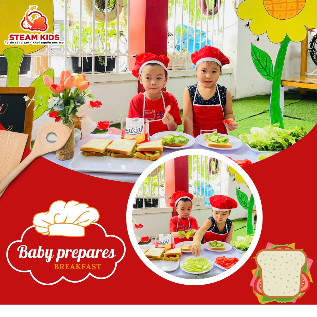 ĂN SÁNG CÙNG STEAM KIDS NÀO! - Trường Mầm Non STEAM KIDS