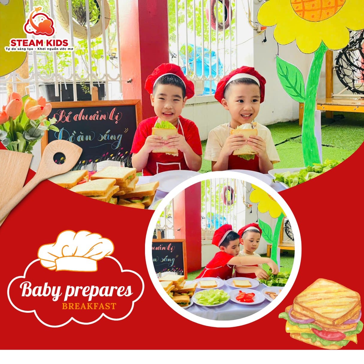 ĂN SÁNG CÙNG STEAM KIDS NÀO! - Trường Mầm Non STEAM KIDS