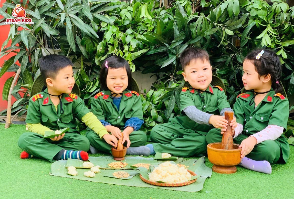 HOẠT ĐỘNG TRẢI NGHIỆM: “BÉ LÀM CHIẾN SĨ” - Trường Mầm Non STEAM KIDS