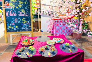 BÉ TẠO HÌNH SÁNG TẠO PHÁO HOA ĐÓN TẾT - Trường Mầm Non STEAM KIDS
