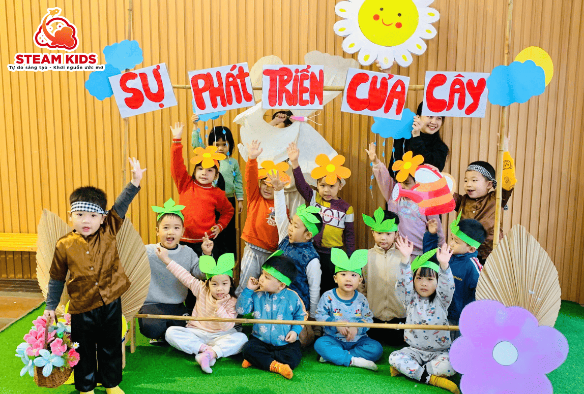KHÁM PHÁ KHOA HỌC: “SỰ PHÁT TRIỂN CỦA CÂY” - Trường Mầm Non STEAM KIDS