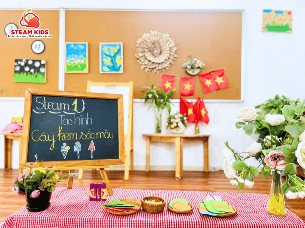 TẠO HÌNH CÂY KEM SẮC MÀU – NGỌT NGÀO NHƯ TUỔI THƠ TẠO HÌNH CÂY KEM SẮC MÀU – NGỌT NGÀO NHƯ TUỔI THƠ - Trường Mầm Non STEAM KIDS