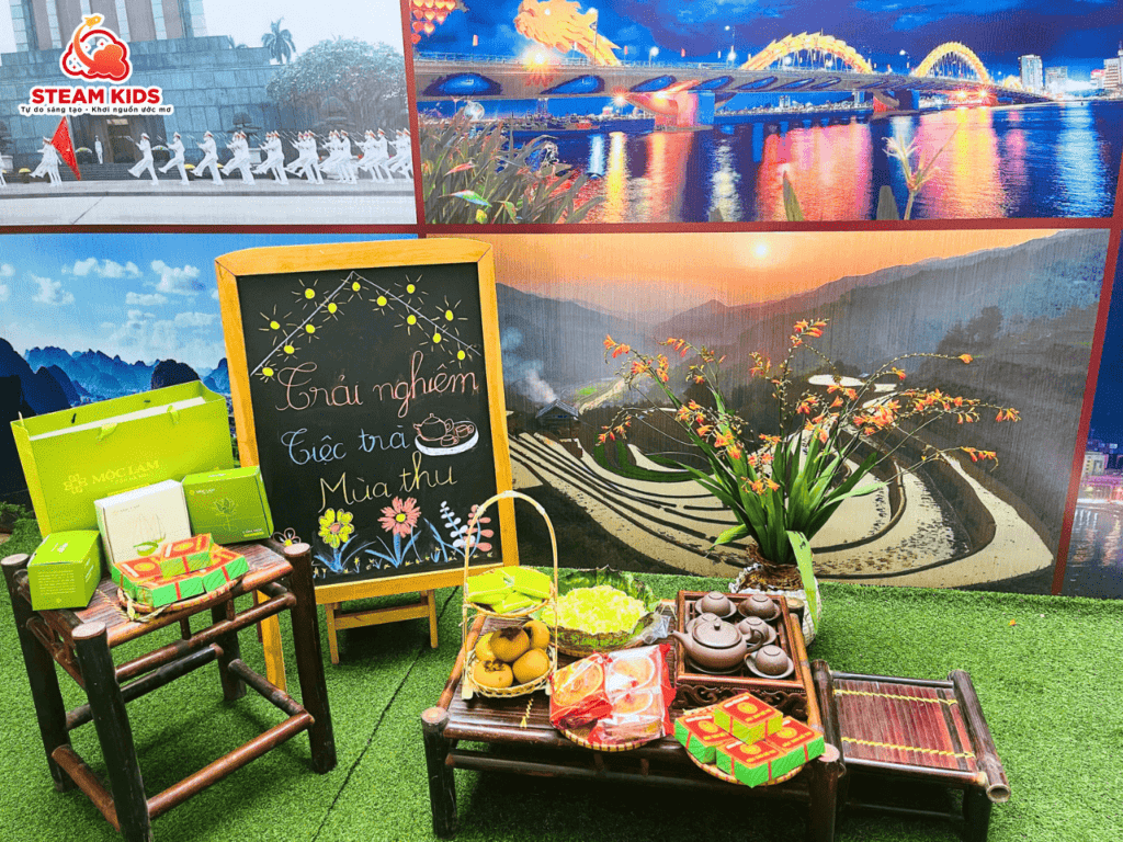 TIỆC TRÀ MÙA THU CỦA CÁC BẠN NHỎ LỚP STEAM 13 - Trường Mầm Non STEAM KIDS