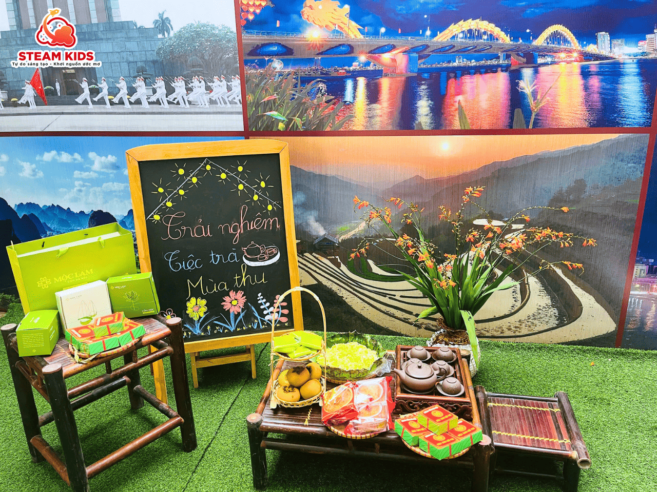 TIỆC TRÀ MÙA THU CỦA CÁC BẠN NHỎ LỚP STEAM 13 - Trường Mầm Non STEAM KIDS