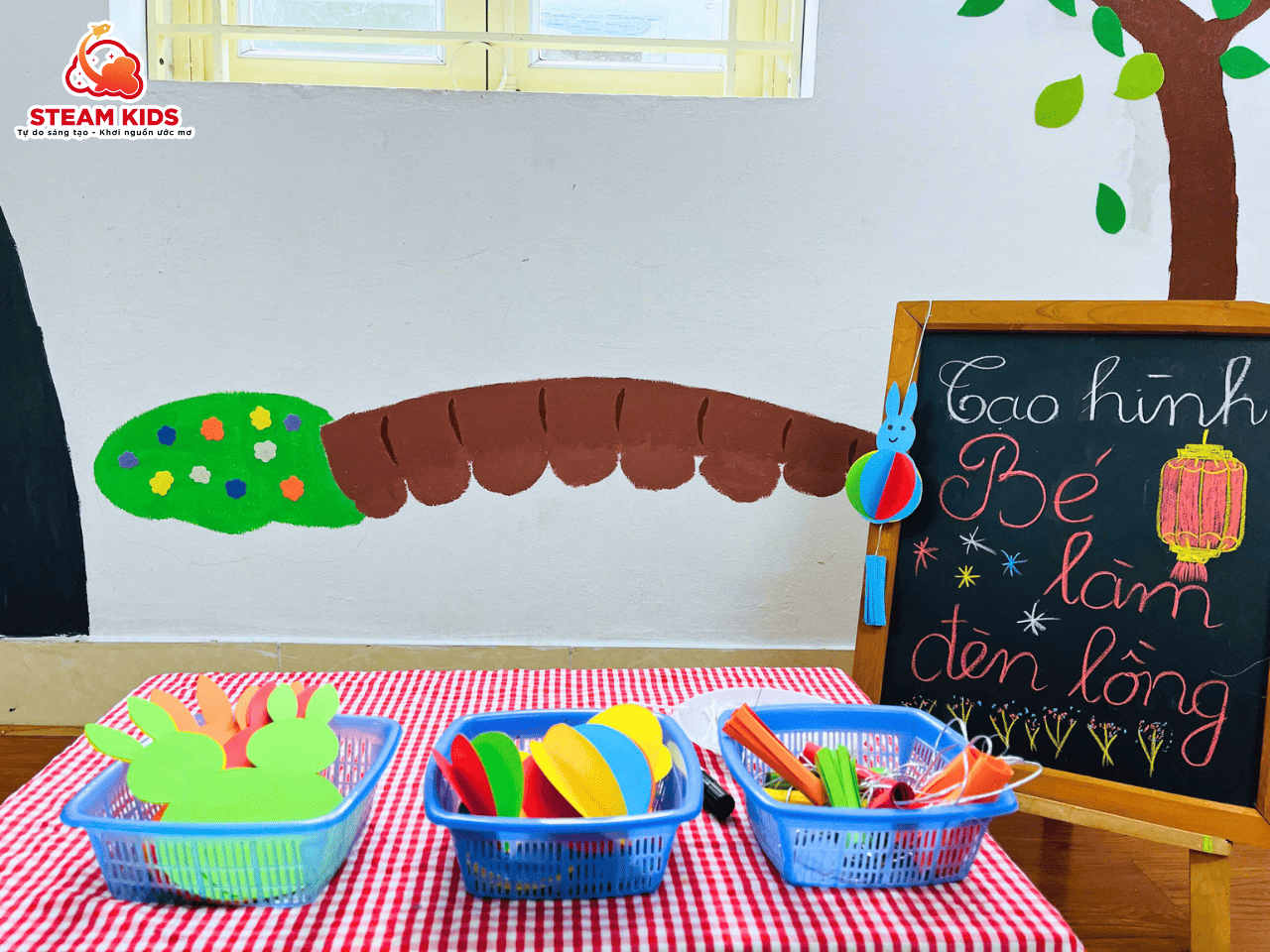 TRUNG THU RỰC RỠ – BÉ LÀM ĐÈN LỒNG XINH - Trường Mầm Non STEAM KIDS