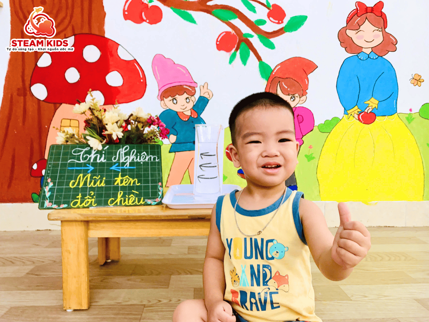 BÍ ẨN KHOA HỌC – THÍ NGHIỆM MŨI TÊN ĐỔI CHIỀU BÍ ẨN KHOA HỌC – THÍ NGHIỆM MŨI TÊN ĐỔI CHIỀU - Trường Mầm Non STEAM KIDS