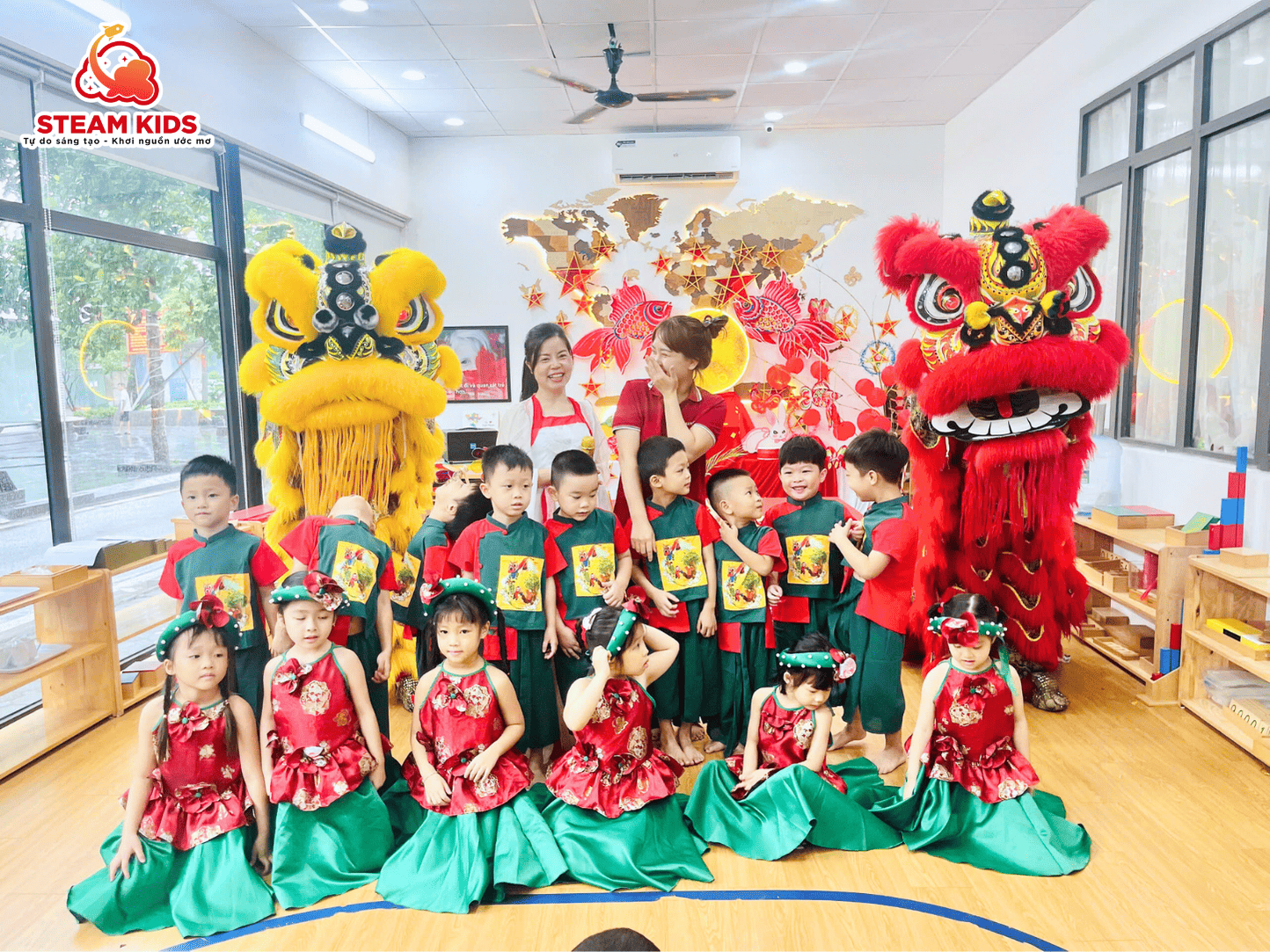 VUI TẾT TRUNG THU CÙNG CÁC BÉ LỚP STEAM 16 - Trường Mầm Non STEAM KIDS