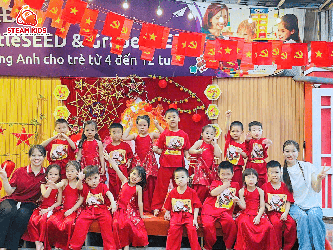 TRUNG THU RẠNG RỠ CỦA CÁC BÉ - Trường Mầm Non STEAM KIDS