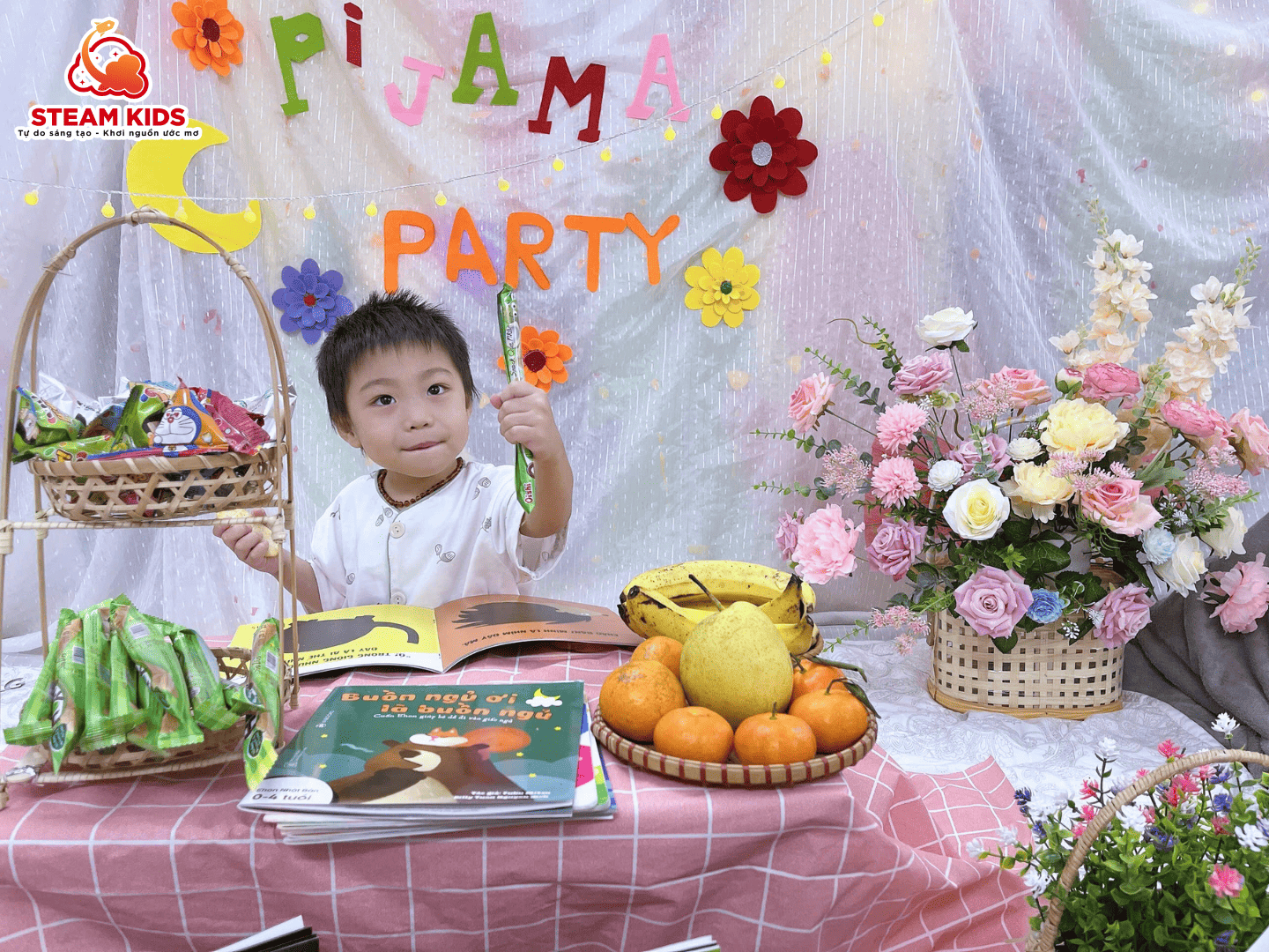 PIJAMA PARTY – BUỔI TIỆC ĐÁNG YÊU CỦA CÁC BẠN NHỎ LỚP STEAM 3 - Trường Mầm Non STEAM KIDS