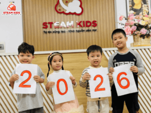 CHÀO ĐÓN NĂM MỚI CÙNG CÁC BẠN NHỎ STEAM 5 - Trường Mầm Non STEAM KIDS