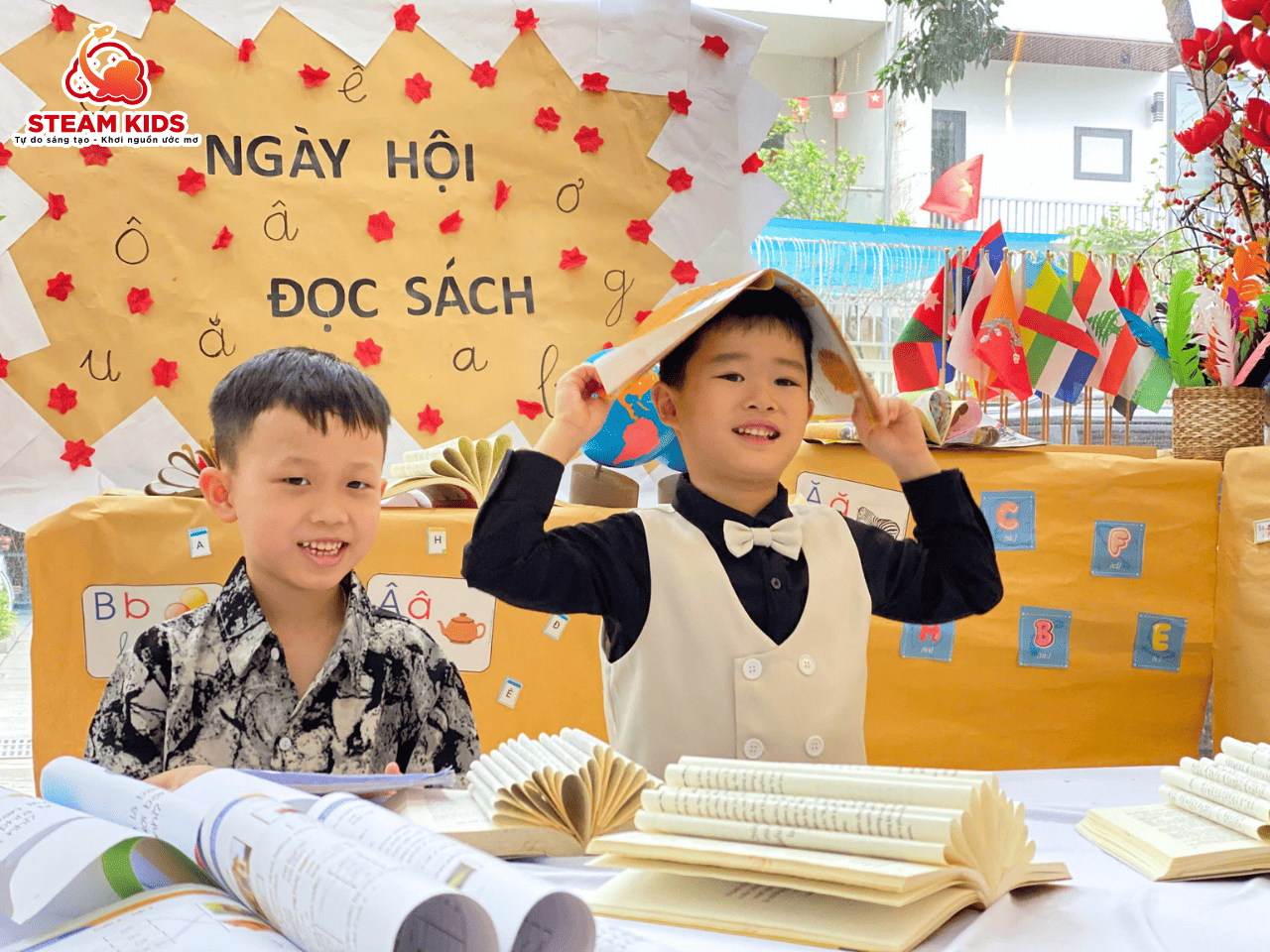 NGÀY HỘI ĐỌC SÁCH – HÀNH TRÌNH CỦA TRI THỨC - Trường Mầm Non STEAM KIDS