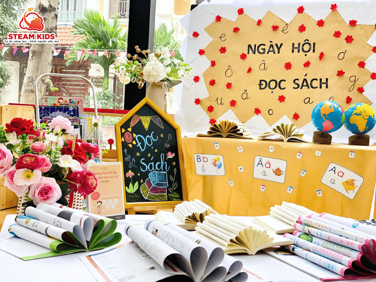 NGÀY HỘI ĐỌC SÁCH – HÀNH TRÌNH CỦA TRI THỨC - Trường Mầm Non STEAM KIDS